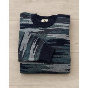 Vintage Alpaca Int'l 100% Alpaca Sweater Men's XL Peru Abstract Blue Gray